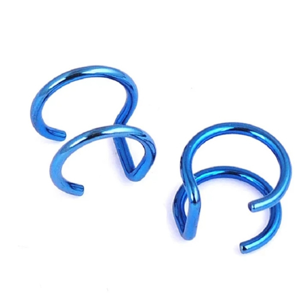 Pair of Double Ear Cuff Clip Earnings Multi Color - Picture 4 of 7